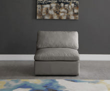 Load image into Gallery viewer, Plush Grey Velvet Standard Cloud Modular Armless Chair
