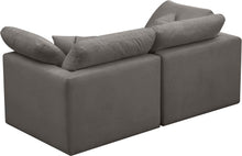 Load image into Gallery viewer, Plush Grey Velvet Standard Cloud Modular Sofa
