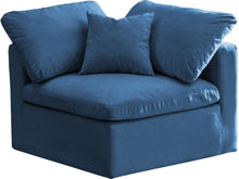 Load image into Gallery viewer, Plush Navy Velvet Standard Cloud Modular Corner Chair image
