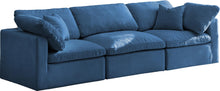 Load image into Gallery viewer, Plush Navy Velvet Standard Cloud Modular Sofa image
