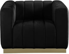 Load image into Gallery viewer, Marlon Black Velvet Chair
