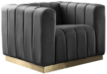 Load image into Gallery viewer, Marlon Grey Velvet Chair image
