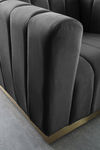 Load image into Gallery viewer, Marlon Grey Velvet Chair
