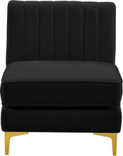 Load image into Gallery viewer, Alina Black Velvet Armless Chair

