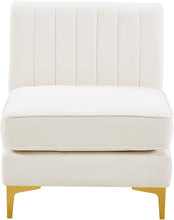 Load image into Gallery viewer, Alina Cream Velvet Armless Chair
