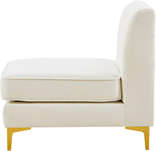 Load image into Gallery viewer, Alina Cream Velvet Armless Chair
