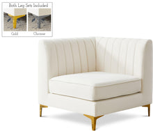 Load image into Gallery viewer, Alina Cream Velvet Corner Chair image
