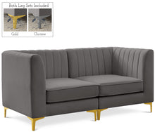 Load image into Gallery viewer, Alina Grey Velvet Modular Sofa
