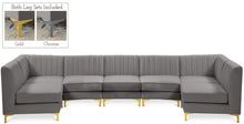 Load image into Gallery viewer, Alina Grey Velvet Modular Sectional
