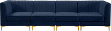 Load image into Gallery viewer, Alina Navy Velvet Modular Sofa

