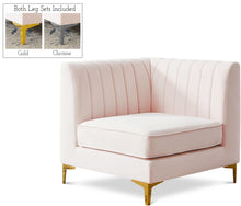Load image into Gallery viewer, Alina Pink Velvet Corner Chair image
