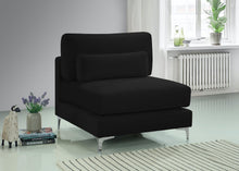 Load image into Gallery viewer, Julia Black Velvet Modular Armless Chair
