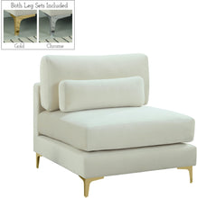 Load image into Gallery viewer, Julia Cream Velvet Modular Armless Chair image
