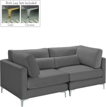 Load image into Gallery viewer, Julia Grey Velvet Modular Sofa
