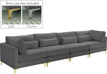 Load image into Gallery viewer, Julia Grey Velvet Modular Sofa (4 Boxes) image
