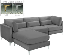 Load image into Gallery viewer, Julia Grey Velvet Modular Sectional (4 Boxes)
