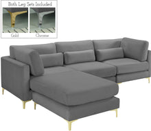 Load image into Gallery viewer, Julia Grey Velvet Modular Sectional (4 Boxes) image
