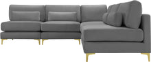 Load image into Gallery viewer, Julia Grey Velvet Modular Sectional (5 Boxes)
