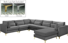 Load image into Gallery viewer, Julia Grey Velvet Modular Sectional (7 Boxes) image
