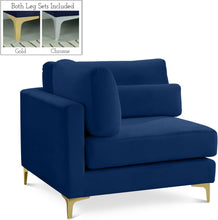 Load image into Gallery viewer, Julia Navy Velvet Modular Corner Chair image
