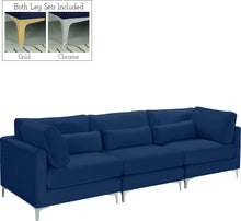 Load image into Gallery viewer, Julia Navy Velvet Modular Sofa (3 Boxes)
