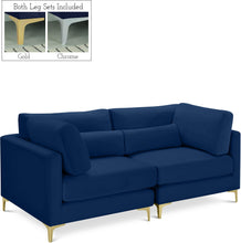 Load image into Gallery viewer, Julia Navy Velvet Modular Sofa image
