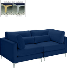 Load image into Gallery viewer, Julia Navy Velvet Modular Sofa
