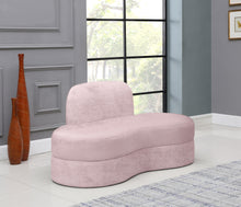 Load image into Gallery viewer, Mitzy Pink Velvet Loveseat
