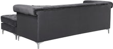 Load image into Gallery viewer, Damian Grey Velvet 2pc. Reversible Sectional
