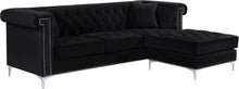 Load image into Gallery viewer, Damian Black Velvet 2pc. Reversible Sectional image
