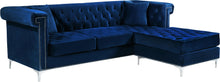 Load image into Gallery viewer, Damian Navy Velvet 2pc. Reversible Sectional image
