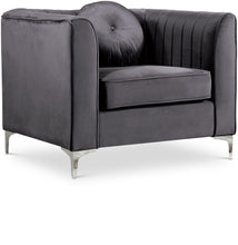 Load image into Gallery viewer, Isabelle Grey Velvet Chair image
