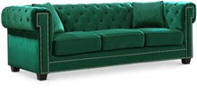 Load image into Gallery viewer, Bowery Green Velvet Sofa image
