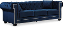 Load image into Gallery viewer, Bowery Navy Velvet Sofa image
