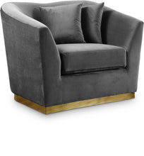 Load image into Gallery viewer, Arabella Grey Velvet Chair image

