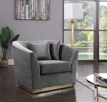 Load image into Gallery viewer, Arabella Grey Velvet Chair
