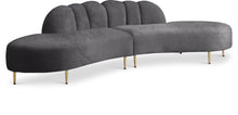 Load image into Gallery viewer, Divine Grey Velvet 2pc. Sectional image
