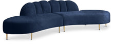 Load image into Gallery viewer, Divine Navy Velvet 2pc. Sectional image
