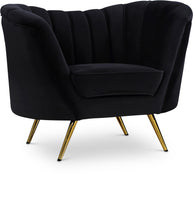 Load image into Gallery viewer, Margo Black Velvet Chair image
