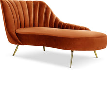 Load image into Gallery viewer, Margo Cognac Velvet Chaise image
