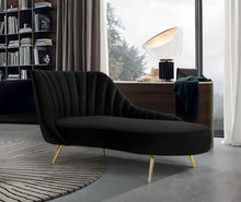 Load image into Gallery viewer, Margo Black Velvet Chaise
