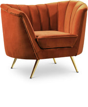 Load image into Gallery viewer, Margo Cognac Velvet Chair image
