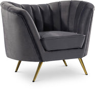 Load image into Gallery viewer, Margo Grey Velvet Chair image
