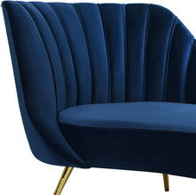 Load image into Gallery viewer, Margo Navy Velvet Chaise

