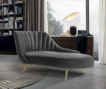 Load image into Gallery viewer, Margo Grey Velvet Chaise
