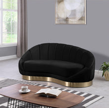 Load image into Gallery viewer, Shelly Black Velvet Chaise
