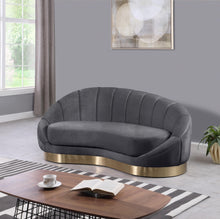 Load image into Gallery viewer, Shelly Grey Velvet Chaise
