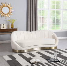 Load image into Gallery viewer, Shelly Cream Velvet Sofa
