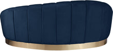Load image into Gallery viewer, Shelly Navy Velvet Chaise
