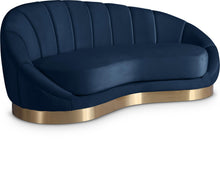 Load image into Gallery viewer, Shelly Navy Velvet Chaise image
